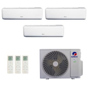 Ar-Condicionado Multi Split Inverter R-32 Gree 24.000 (2x Evap HW 9.000 + 1x Evap HW 12.000) Quente/Frio 220V
