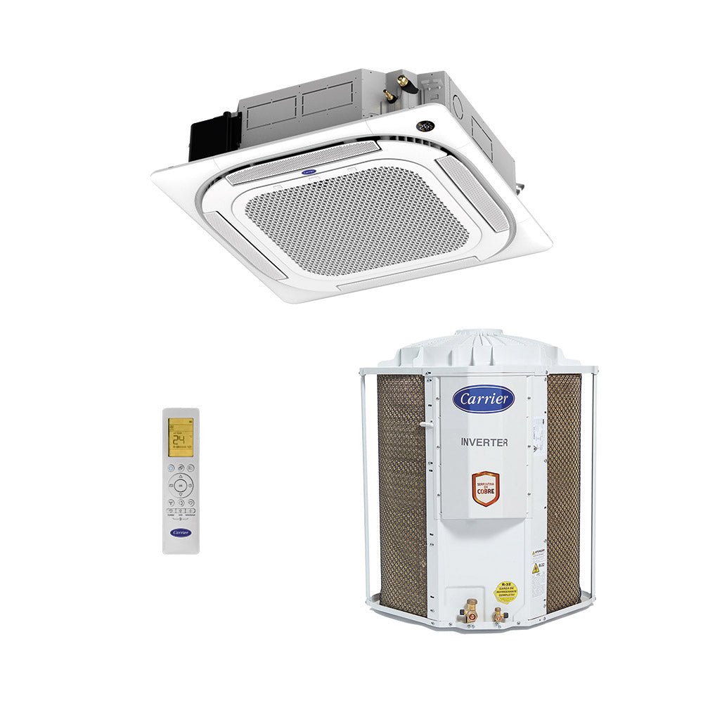 Ar-Condicionado Split Cassete 4 Vias Inverter Carrier Connect 54.000 BTUs R-32 Só Frio 220V Monofásico