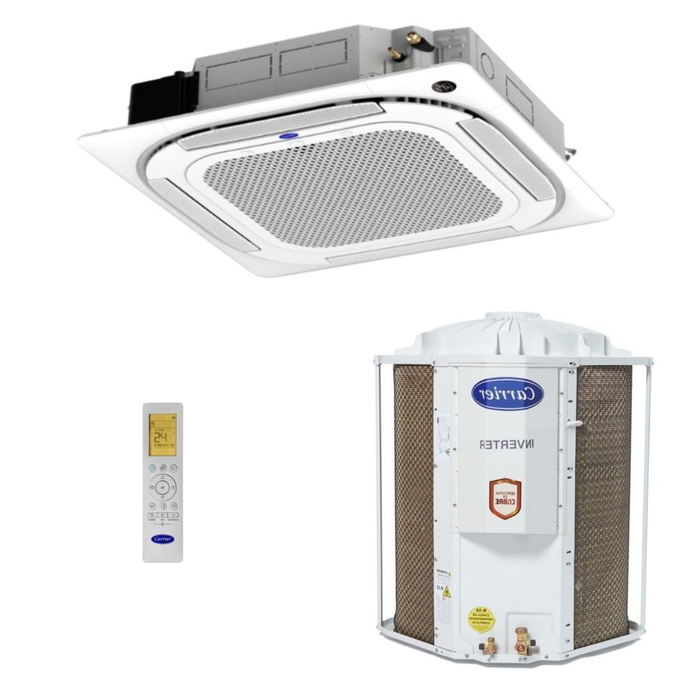 Ar-Condicionado Split Cassete Inverter 4 Vias Carrier Connect 24.000 BTUs R-32 Só Frio 220V Monofásico