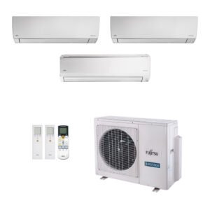 Ar-Condicionado Multi Split Inverter Fujitsu 23.000 (2x Evap HW 9.000 + 1x Evap HW 18.000) Quente/Frio 220V