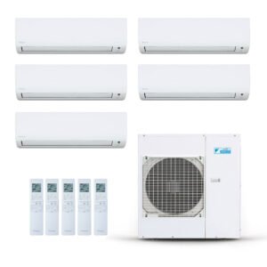 Ar-Condicionado Multi Split Inverter Daikin 38.000 BTUs (4x Evap HW 9.000 + 1x Evap HW 18.000) Quente/Frio 220V